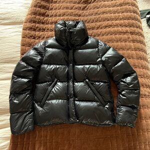 SAM. Goose Down Shiny Black Puffer Jacket